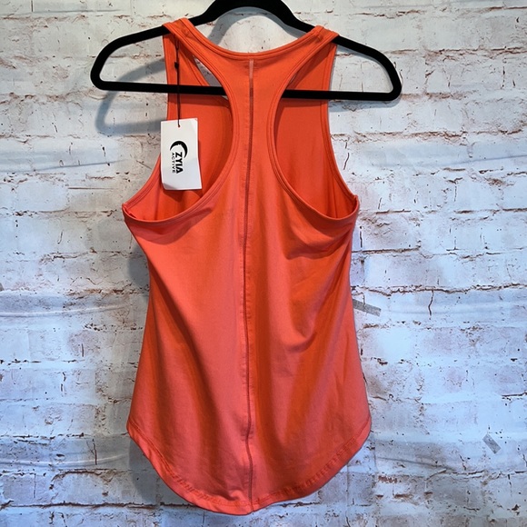 Zyia effortless tank long NWT M coral sleeveless racer back activewear womens - Picture 4 of 9